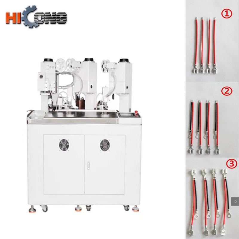 Full automatic double wire combined terminal crimping machine