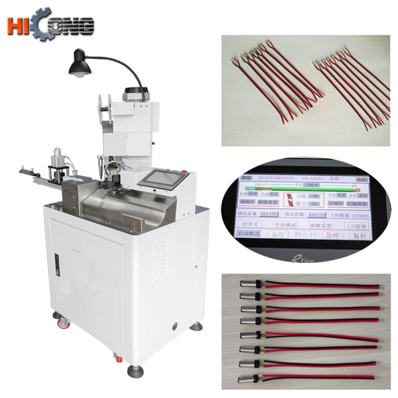 Full Automatic Terminal Crimping Machine with wire twisting functuin (single head 2Pin flat wire)