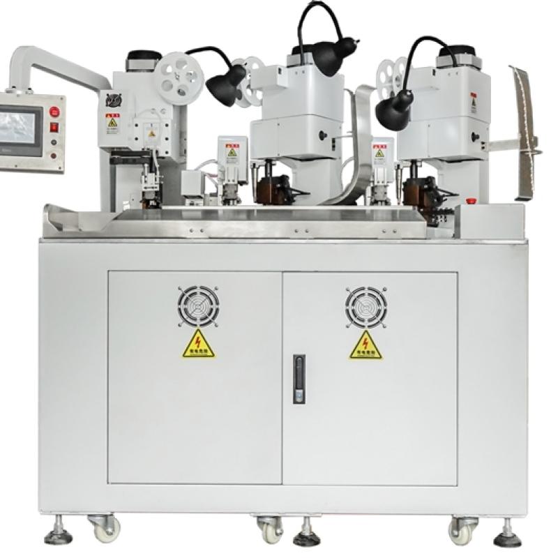 Full automatic double wire combined terminal crimping machine